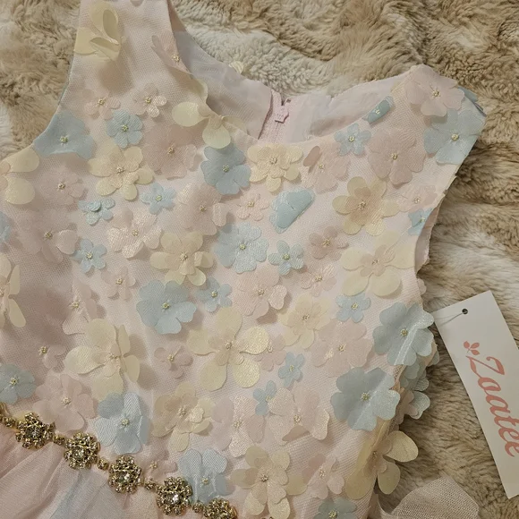 Pastel rainbow floral dress - Picture 2 of 5
